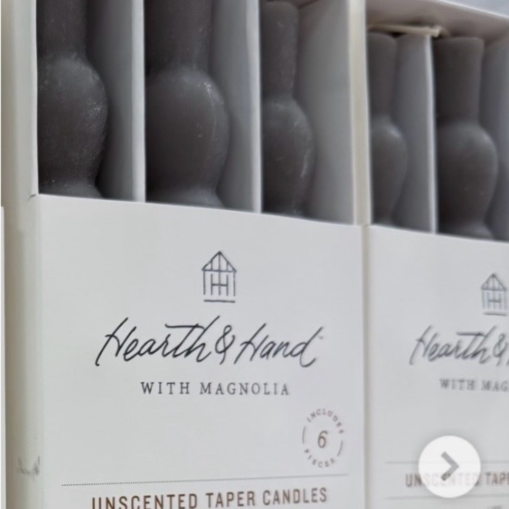 Hearth & Hand with Magnolia Unscented Taper Candles 6 pcs New